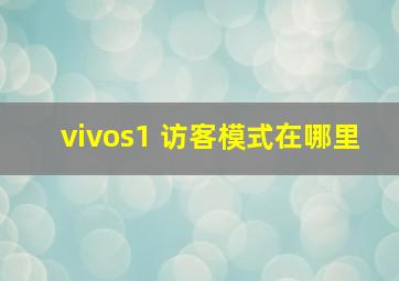 vivos1 访客模式在哪里